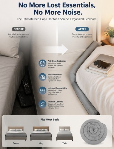 Reusable bed gap filler with - bed,
